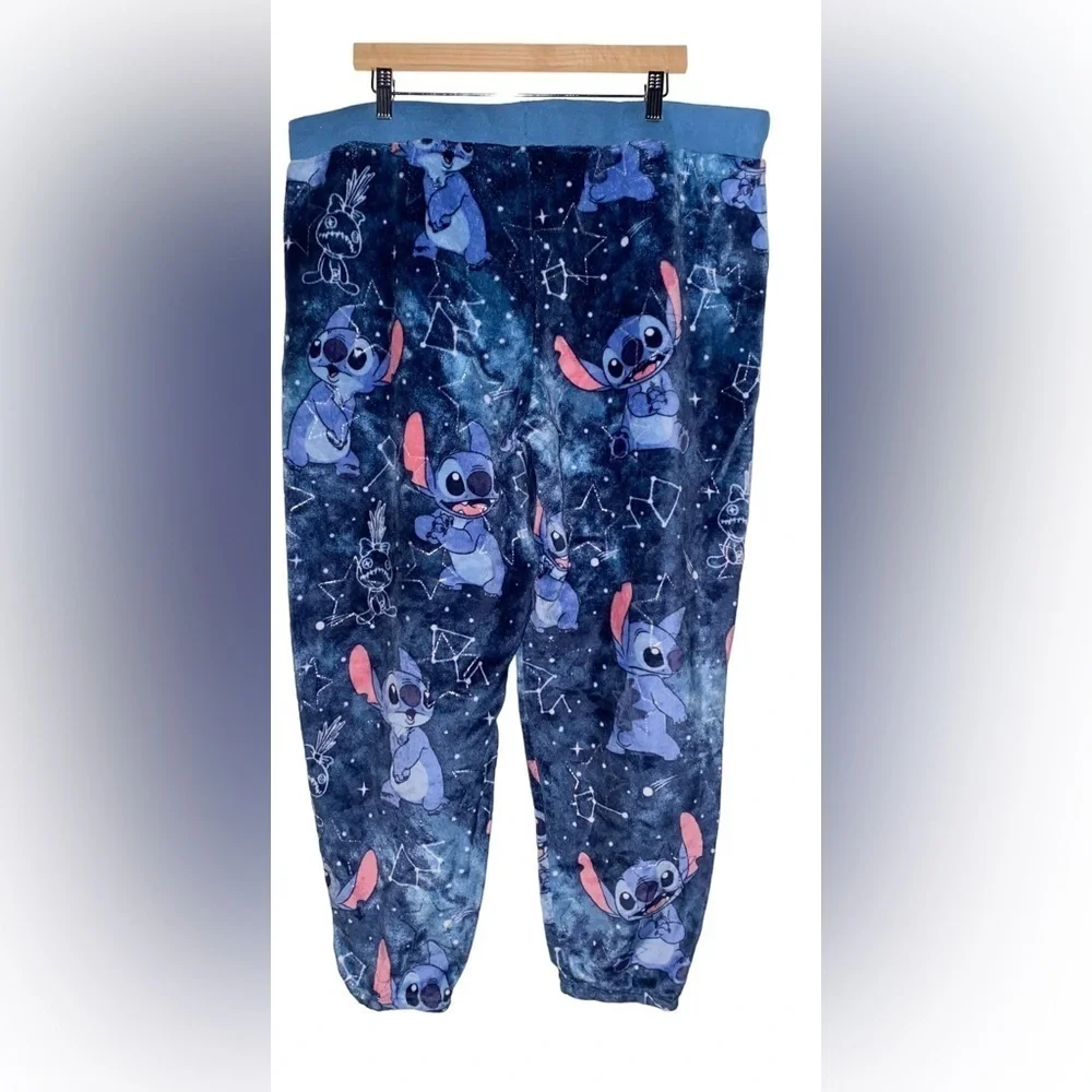 Disney Lilo & Stitch Fleece Cozy Soft Pull On Pajama‎ Women 2X Bottom Pants - Picture 2 of 7